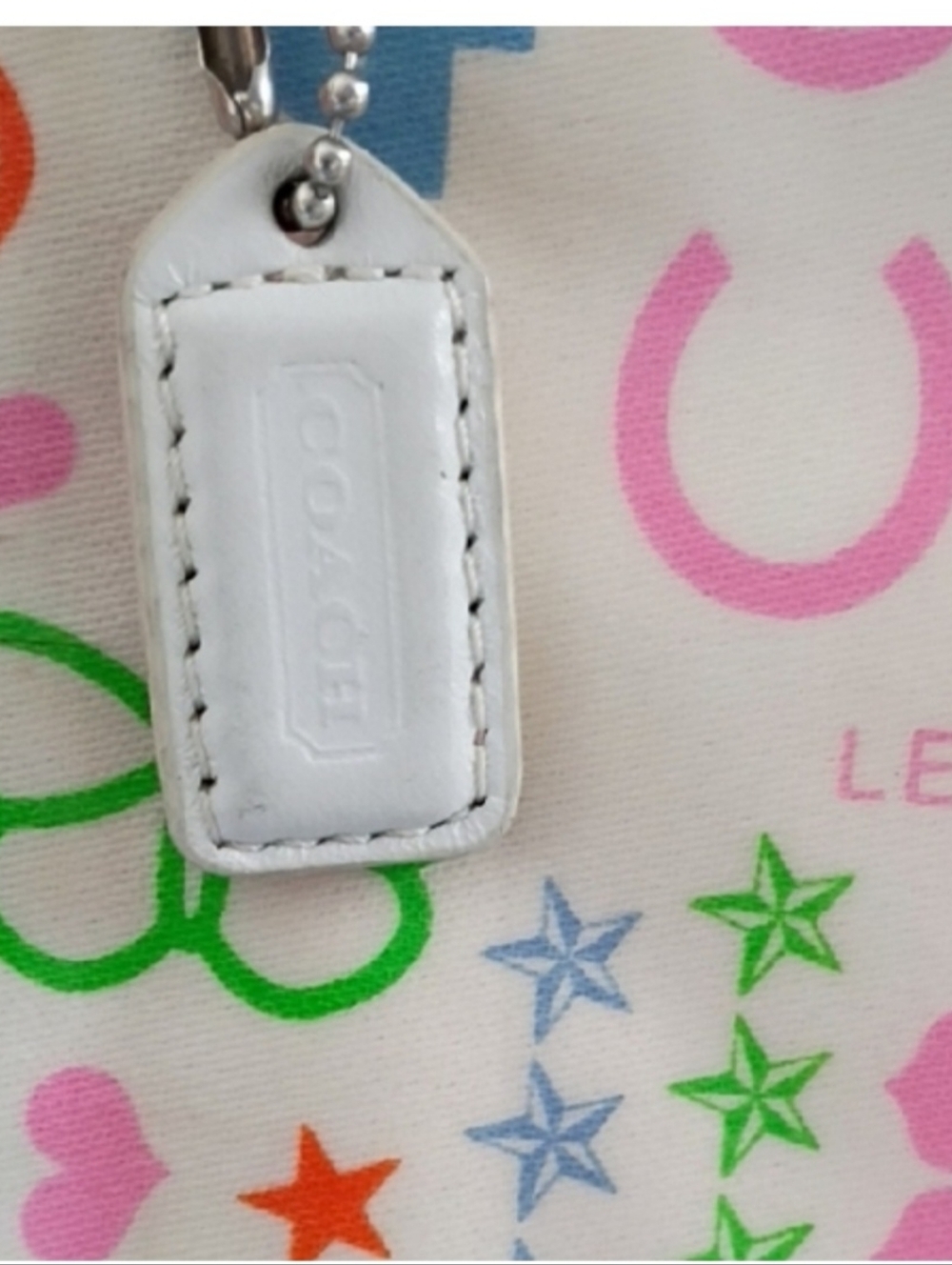 COACH Vintage Multicolor Signature Heart & Bow Wristlet With Hangtag - Picture 7 of 9